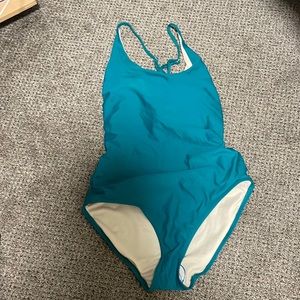 Lime Ricki cross back one piece Size large